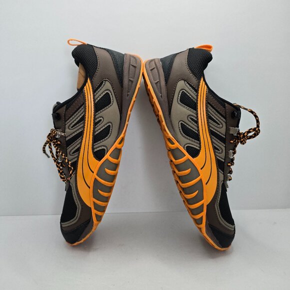 Puma | Fells Trail brown orange sporty low-top gorpcore sneakers | MENS 9 - Picture 8 of 10